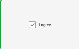Do Diagram Two Example of a checkbox with label text to the right and checkbox is checked.